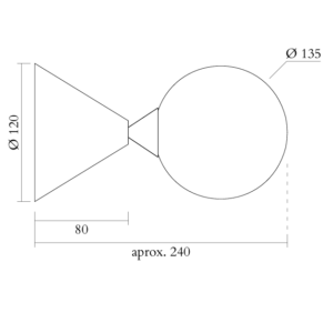 Cone and Sphere Wall Light - Image 6