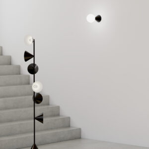 Cone and Sphere Wall Light