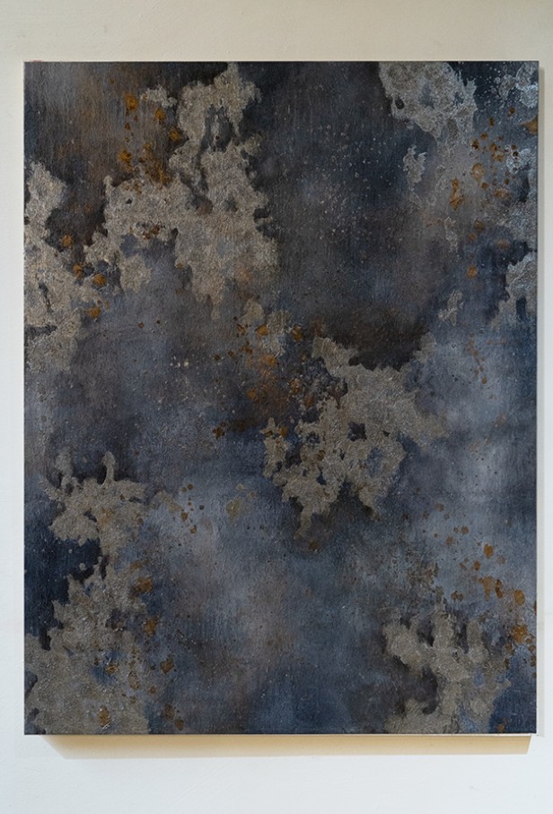 Midnight Moon Dust Painting